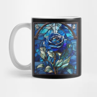 Blue Rose Stained Glass (756) Mug